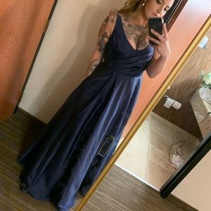 Navy Blue Bridesmaids Dress (WITH POCKETS)